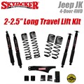 Jeep Wrangler JK 4-Door 4WD 2-2.5" Dual Rate Long Travel Lift Kit with Black MAX Shocks by SkyJacker